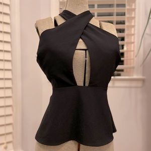 Sexy Black Halter Tank Top Charlotte Russe S